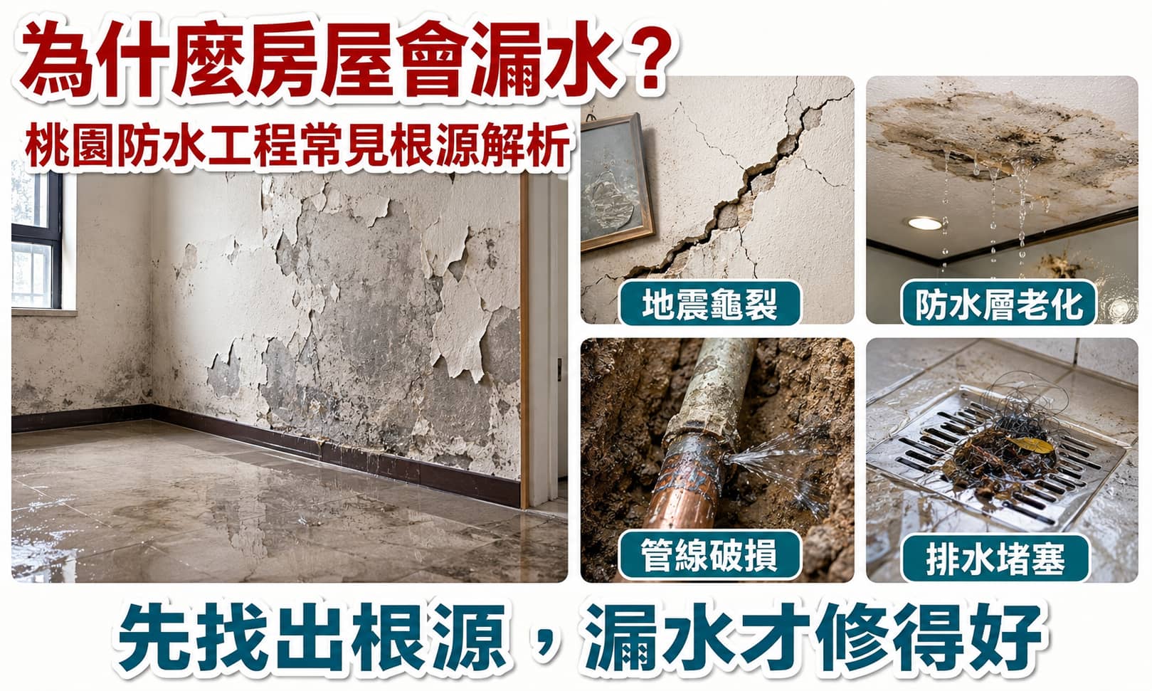 為什麼房屋會漏水?桃園防水工程的常見根源解析